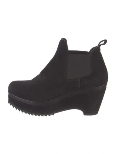 Pre-owned Pedro Garcia Suede Chelsea Boots In Black