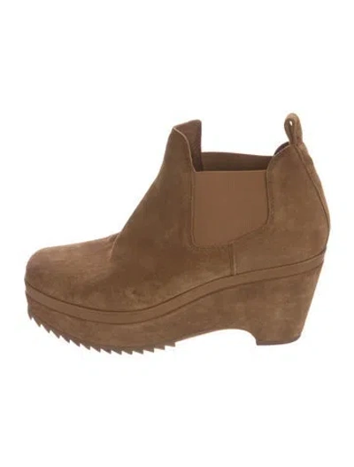 Pre-owned Pedro Garcia Suede Chelsea Boots In Brown
