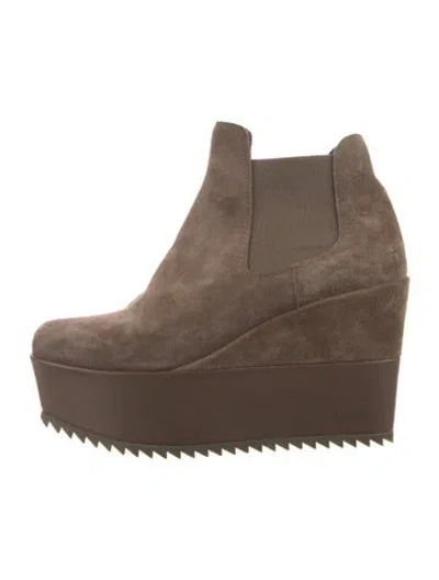 Pre-owned Pedro Garcia Suede Chelsea Boots In Brown