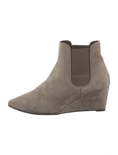 Pre-owned Pedro Garcia Suede Chelsea Boots In Gray