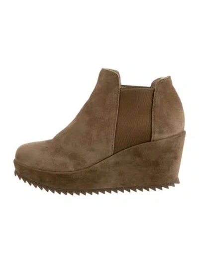 Pre-owned Pedro Garcia Suede Chelsea Boots In Neutral