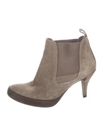 Pre-owned Pedro Garcia Suede Chelsea Boots In Neutral