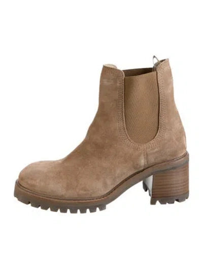 Pre-owned Pedro Garcia Suede Chelsea Boots In Neutrals