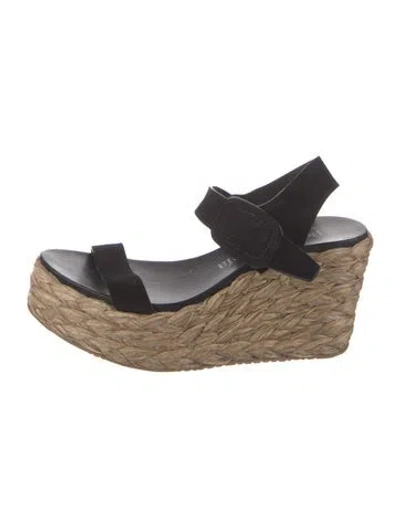 Pre-owned Pedro Garcia Suede Espadrilles In Black