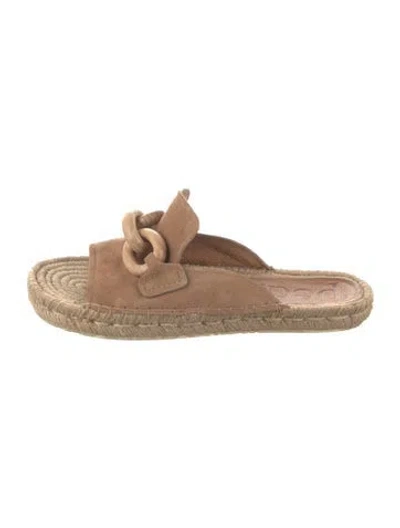 Pre-owned Pedro Garcia Suede Espadrilles In Neutral