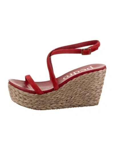 Pre-owned Pedro Garcia Suede Espadrilles In Red