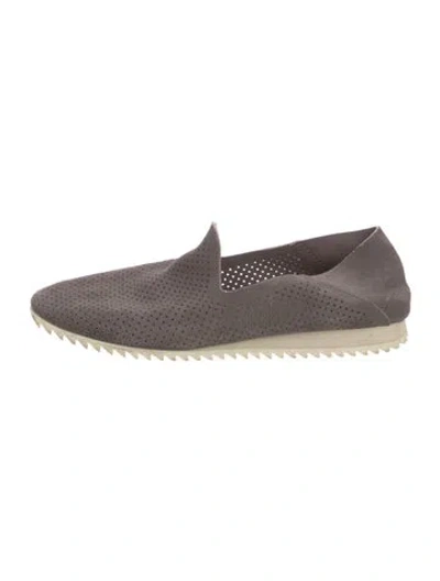 Pre-owned Pedro Garcia Suede Lasercut Accents Athletic Sneakers In Gray
