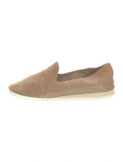 Pre-owned Pedro Garcia Suede Lasercut Accents Espadrille Sneakers In Gray