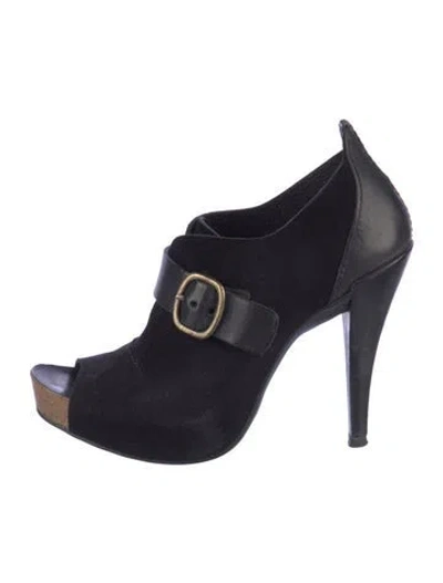 Pre-owned Pedro Garcia Suede Leather Trim Embellishment Pumps In Black