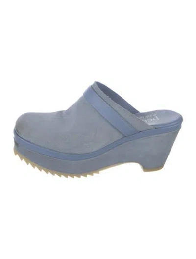 Pre-owned Pedro Garcia Suede Mules In Blue