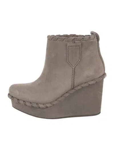 Pre-owned Pedro Garcia Suede Mules In Gray