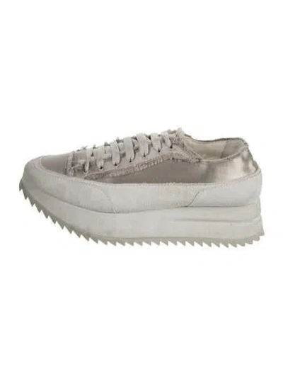 Pre-owned Pedro Garcia Suede Patterned Sneakers In Neutrals