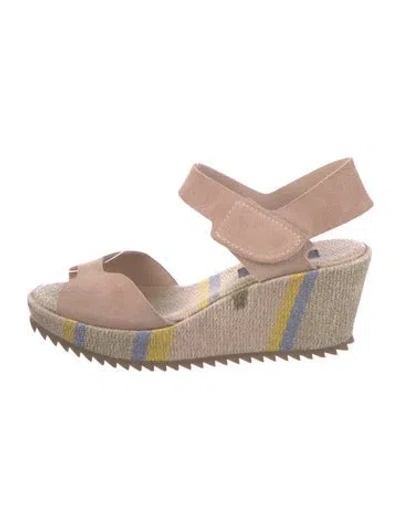 Pre-owned Pedro Garcia Suede Printed Espadrilles In Multi