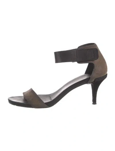 Pre-owned Pedro Garcia Suede Sandals In Black