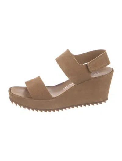 Pre-owned Pedro Garcia Suede Sandals In Brown