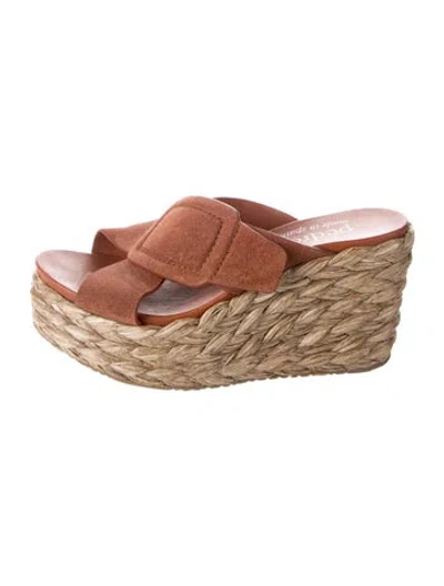 Pre-owned Pedro Garcia Suede Sandals In Orange
