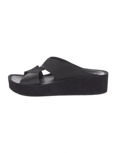Pre-owned Pedro Garcia Suede Slides In Blue