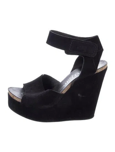Pre-owned Pedro Garcia Suede Slingback Pumps In Black