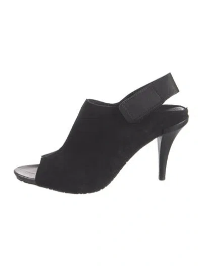 Pre-owned Pedro Garcia Suede Slingback Pumps In Black