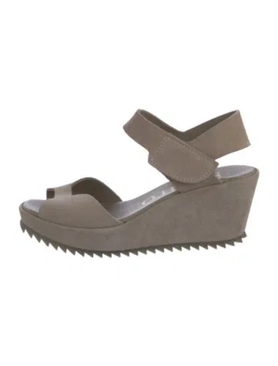 Pre-owned Pedro Garcia Suede Slingback Pumps In Neutral