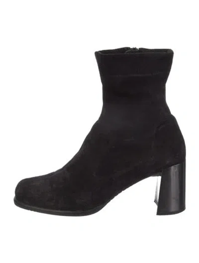 Pre-owned Pedro Garcia Suede Sock Boots In Black