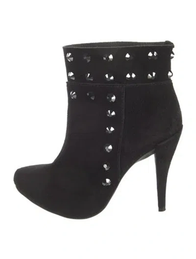 Pre-owned Pedro Garcia Suede Studded Accents Boots In Multi