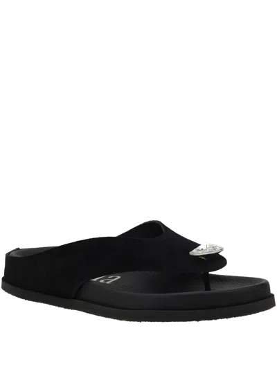 Pedro Garcia Jewel Sandals In Black