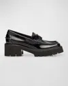 Pedro Garcia Tady Platform Penny Loafer In Black
