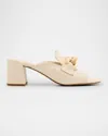 Pedro Garcia Umita Leather Mules In Ivory