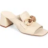 Pedro Garcia Umita Slide Sandal In Ivory Petitgrain