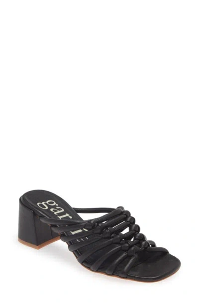 Pedro Garcia Utedal Water Resistant Slide Sandal In Black Soft Kid