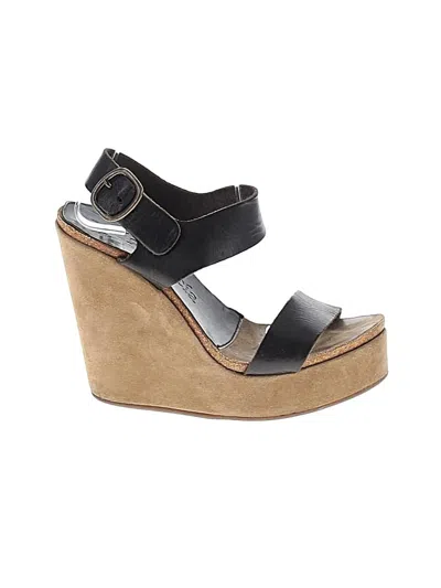 Pre-owned Pedro Garcia Wedges In Black
