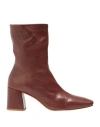 Pedro Garcia Pedro García Woman Ankle Boots Brick Size 7 Leather In Red
