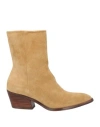 Pedro Garcia Pedro García Woman Ankle Boots Camel Size 7.5 Leather In Beige