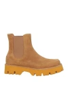 Pedro Garcia Pedro García Woman Ankle Boots Camel Size 8 Leather In Beige