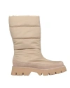 Pedro Garcia Pedro García Woman Ankle Boots Light Brown Size 8 Textile Fibers, Leather In Beige
