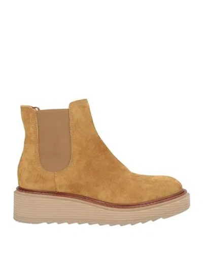Pedro Garcia Pedro García Woman Ankle Boots Mustard Size 7 Cow Leather In Yellow
