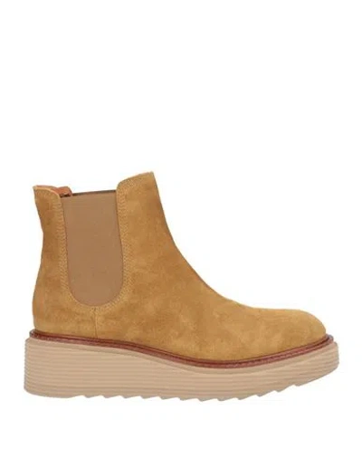 Pedro Garcia Pedro García Woman Ankle Boots Mustard Size 8 Cowhide In Brown