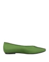 Pedro Garcia Pedro García Woman Ballet Flats Green Size 11 Textile Fibers In Green