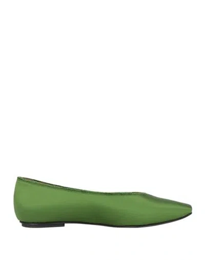 Pedro Garcia Pedro García Woman Ballet Flats Green Size 11 Textile Fibers