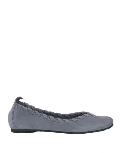 Pedro Garcia Pedro García Woman Ballet Flats Grey Size 6 Leather
