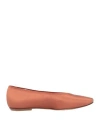 Pedro Garcia Pedro García Woman Ballet Flats Rust Size 8 Textile Fibers In Red