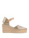 Pedro Garcia Pedro García Woman Espadrilles Sage Green Size 7.5 Viscose, Leather In Sage Green