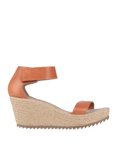 Pedro Garcia Pedro García Woman Espadrilles Tan Size 7 Cow Leather In Brown