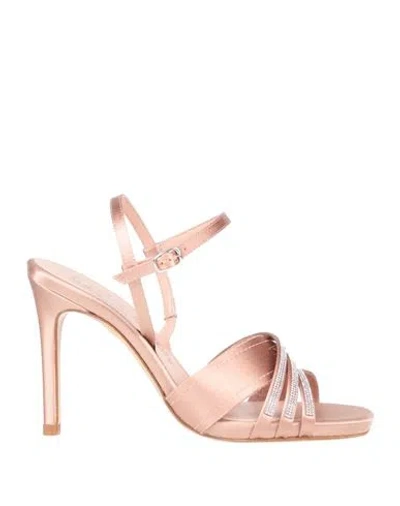 Pedro Garcia Pedro García Woman Sandals Antique Rose Size 8 Textile Fibers In Pink