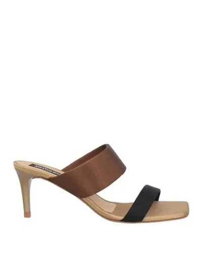 Pedro Garcia Pedro García Woman Sandals Black Size 7.5 Textile Fibers