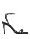 Pedro Garcia Pedro García Woman Sandals Black Size 8 Textile Fibers