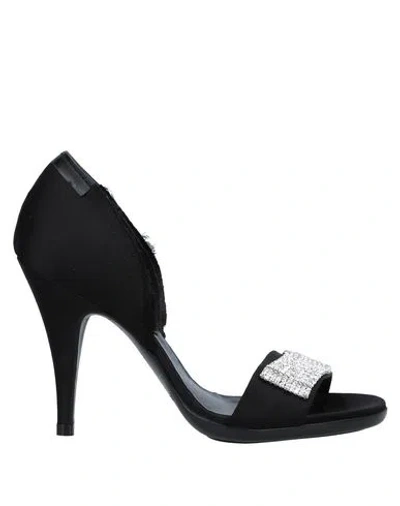 Pedro Garcia Pedro García Woman Sandals Black Size 9 Textile Fibers
