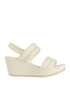 Pedro Garcia Pedro García Woman Sandals Cream Size 8 Textile Fibers In White