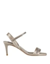 Pedro Garcia Pedro García Woman Sandals Light Grey Size 7 Textile Fibers, Swarovski Crystal In Grey